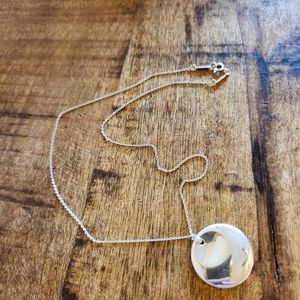 Tiffany & Co Elsa Peretti sterling silver disc pendant necklace